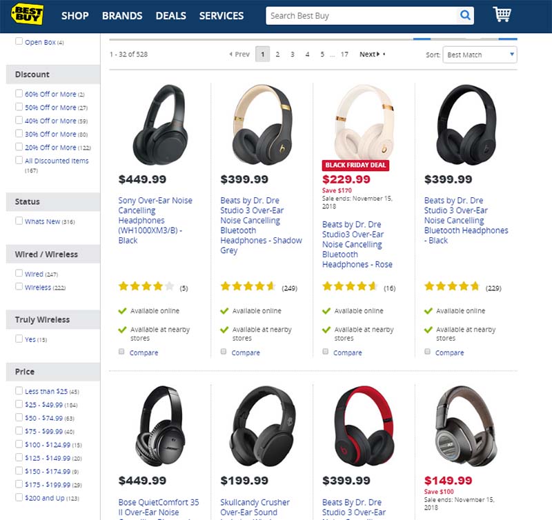 Product images side-by-side on ecommerce page
